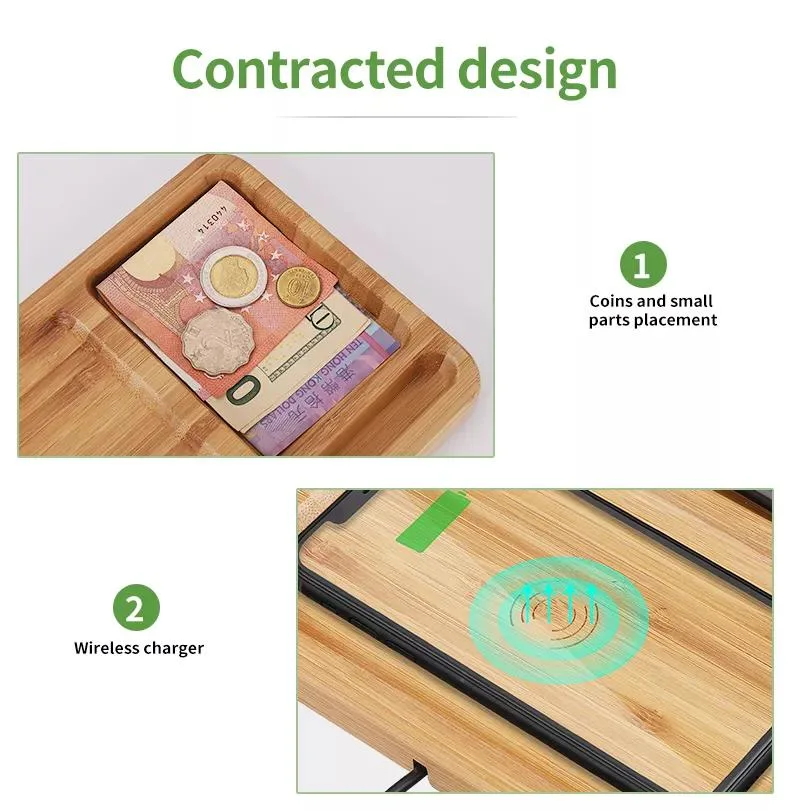 Top Selling Products Unique Design 2022 Fast Charger Wood Wireless Charger Multifunction Wireless Charger Mobile Phone Accessories