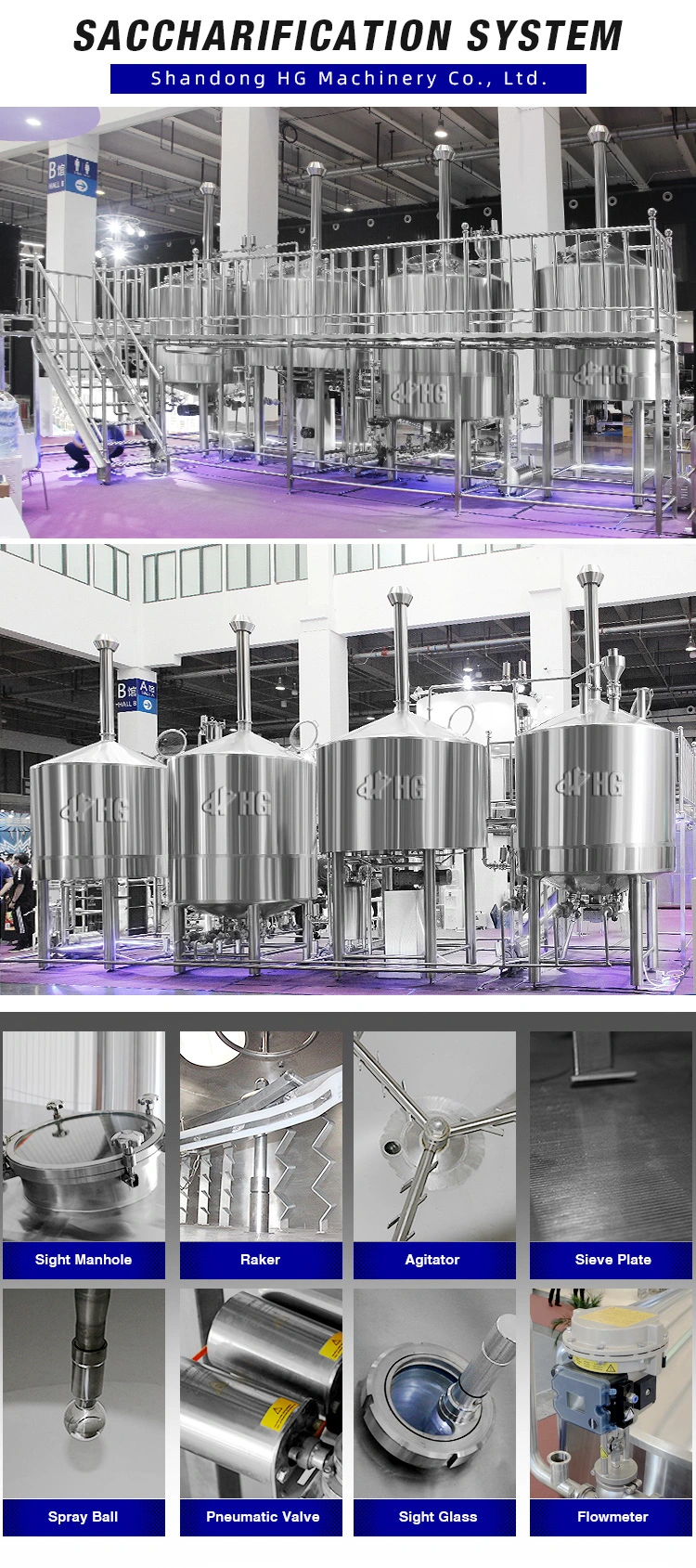 500L 700L 1000L 1500litre 2000L 3000liter 4000L 5000L Electric Brewery Industrial Commercial Craft Micro Craft Beer Brewing Equipment